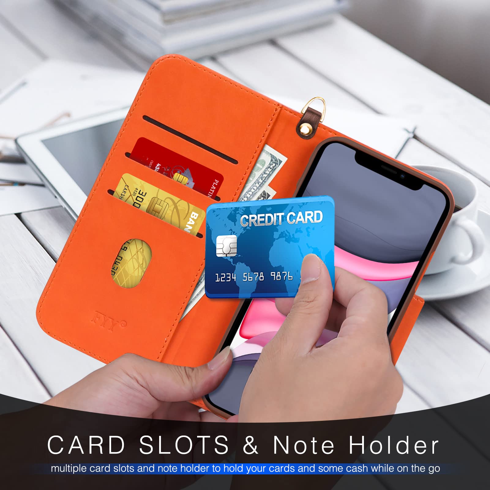 Premium FYY PU Leather Wallet Case for iPhone 11 (6.1