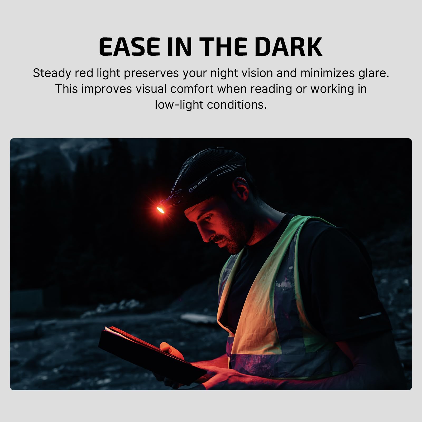 Olight Perun 3 Rechargeable 3000 Lumens LED Headlamp Flashlight with Red Light - IPX8 Waterproof Headlight with Adjustable Headband for Camping, Hiking, Running, Cycling & Night Work (Midnight Blue)