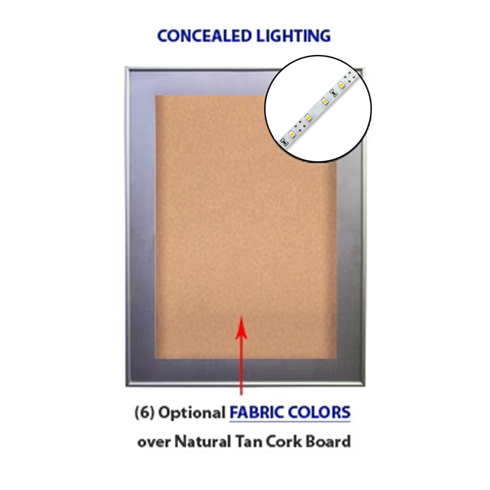 30x30 Inch SwingFrame Designer Shadow Box Display Case - 1 Inch Deep with Cork Board & Light, Metal Framed - Perfect for Home Decor, Office Display & Collectibles Showcase