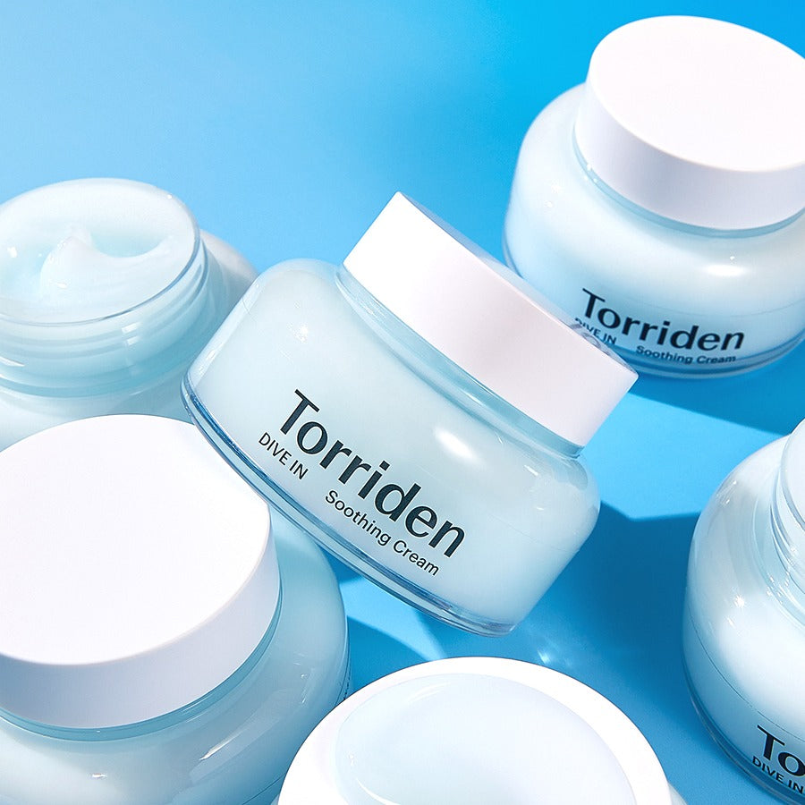Torriden Dive-In Low Molecular Hyaluronic Acid Soothing Face Cream 100ml - Hydrating Moisturizer for Dry & Sensitive Skin - Perfect for Daily Skincare Routine & Post-Treatment Care