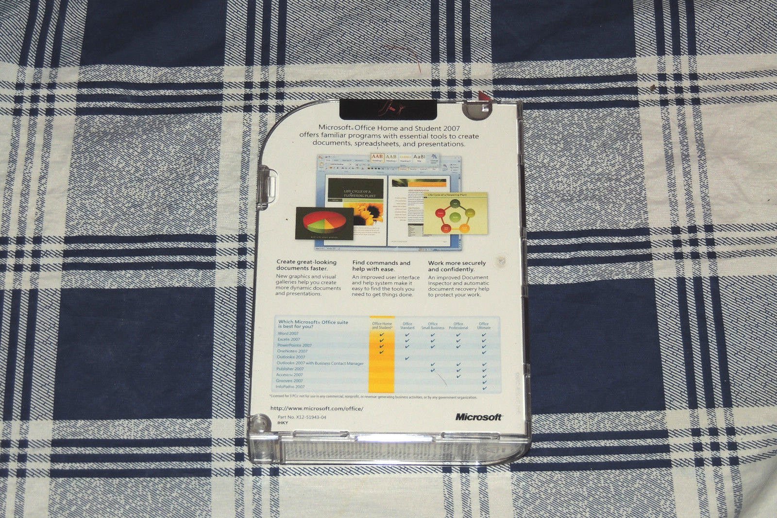 Microsoft Office Home & Student 2007 - Complete Software Suite for PC | Word, Excel, PowerPoint | Ideal for Students, Home Use & Small Business Tasks