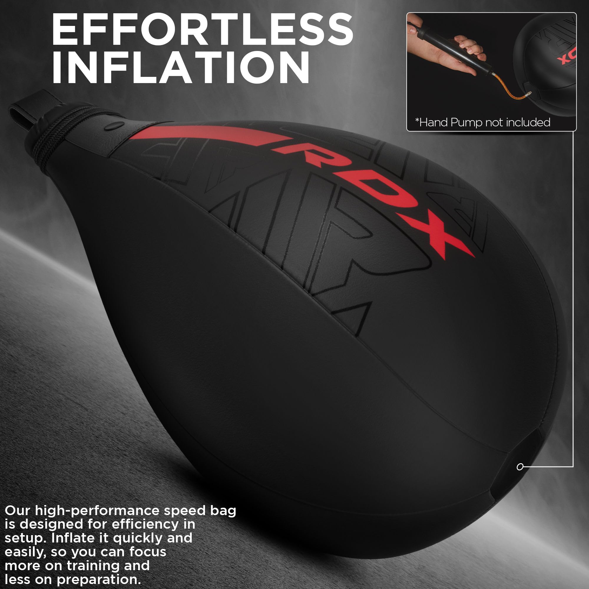RDX Speed Bag Boxing Ball and Swivel Set - Premium Maya Hide Leather Punching Bag for MMA, Muay Thai, Boxing Training | Includes Extra Bladder | Perfect for Home Gym, Martial Arts, Cardio Workouts & Fitness Training