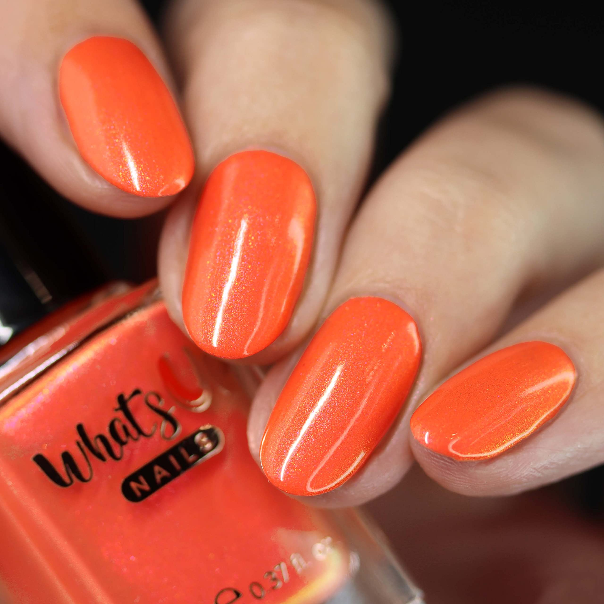 Lush Orangery Coral Nail Polish with Pink to Gold Iridescent Duochrome Shimmer - Vegan, Cruelty-Free, 21-Free Formula - Made in USA | Perfect for Summer Nails, Manicures, Pedicures & Special Occasions