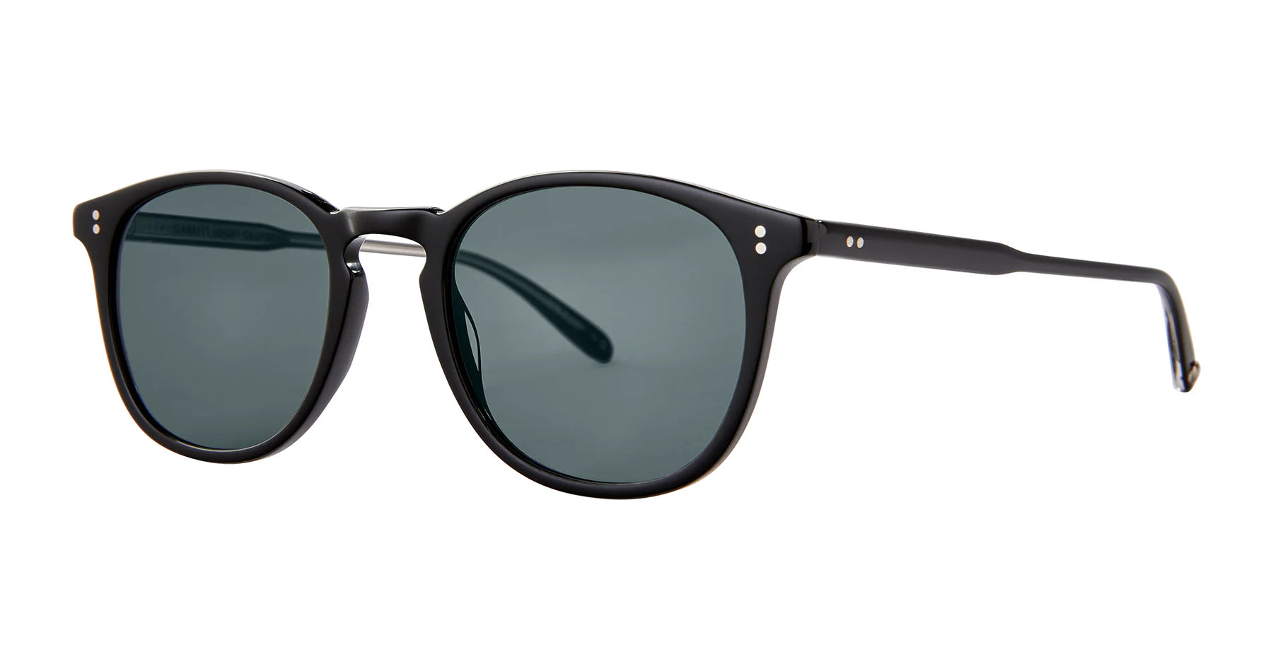 Garrett Leight Kinney 2007 Black Semi Flat Pure Blue Smoke Sunglasses - Stylish UV Protection for Men & Women - Perfect for Outdoor Activities, Driving & Fashion Accessories