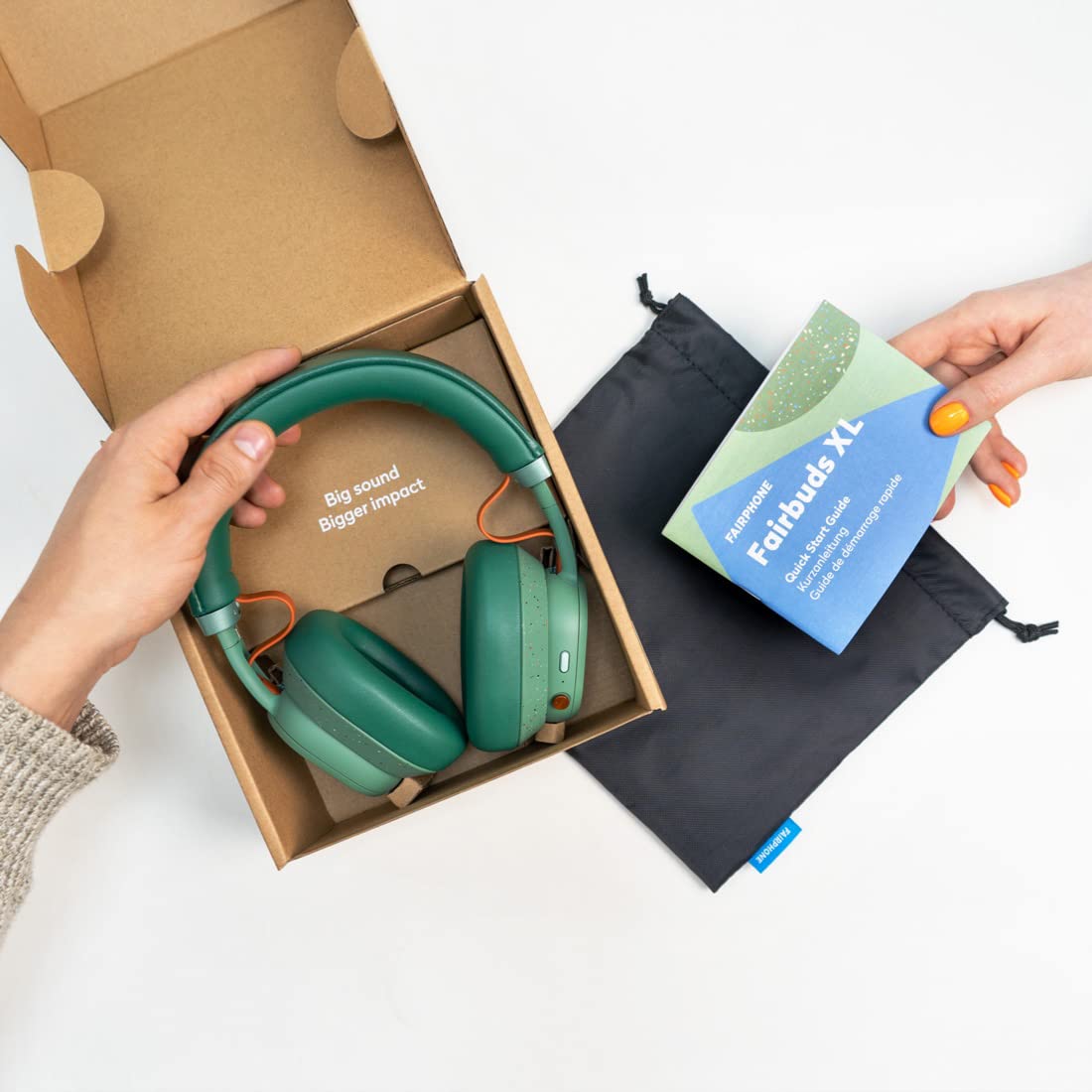 FAIRPHONE Fairbuds XL Wireless Noise Cancelling Headphones - 30H Battery Life, Hybrid ANC, USB-C, Black | Premium Over-Ear Headphones for Travel, Work & Music Lovers