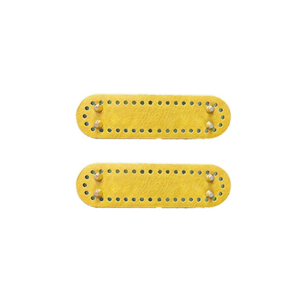 1 Pc DIY Crochet Bag Bottom Mat Pad with Holes - Yellow Oval 1.97