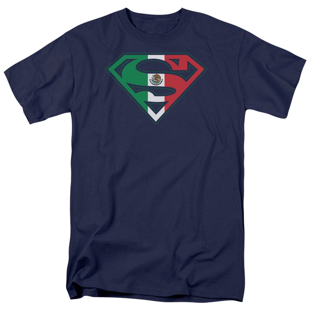 Superman Logo Men's T-Shirt - Mexican Style Graphic Tee for Casual Wear, Cosplay & Superhero Fans
