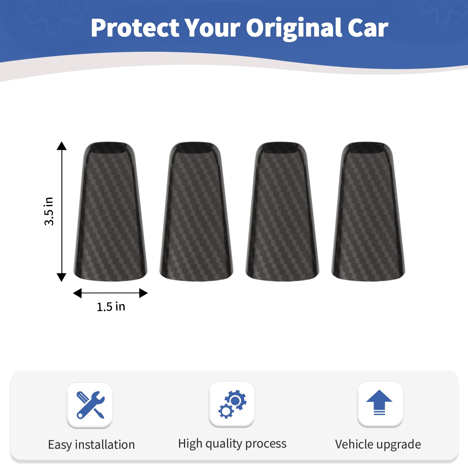 Carbon Fiber A-Pillar Grab Handle Covers for Jeep Wrangler JL/JLU & Gladiator JT (2018-2023) - Interior Accessories for Off-Roading & Daily Driving