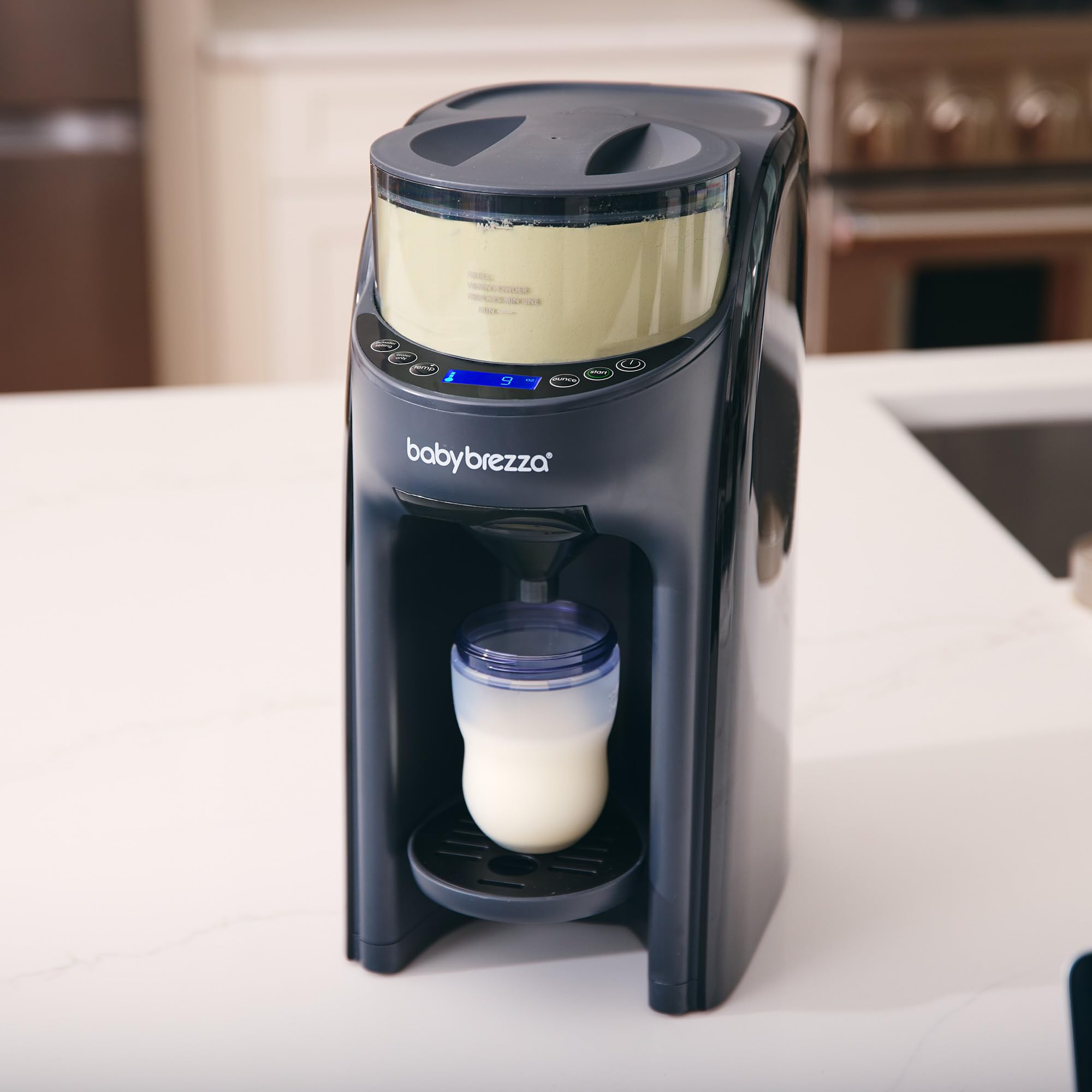 Baby Brezza Formula Pro Advanced Formula Dispenser Machine - Automatic Warm Baby Bottle Maker with Powder Mixing Technology (Charcoal) - Perfect for Late Night Feedings & On-the-Go Parents