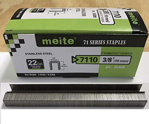Meite 7116BL Heavy Duty Staple Gun with 2 Boxes of 3/8
