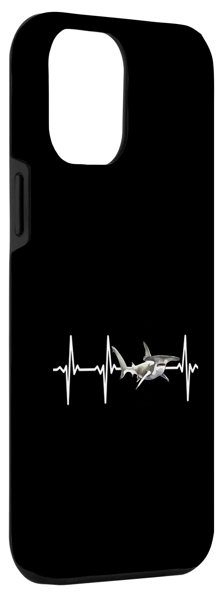 iPhone 12 Pro Max Case - Great Hammerhead Shark Design with Heartbeat Pattern | Perfect Gift for Shark Lovers | Durable Protection for Daily Use & Outdoor Activities