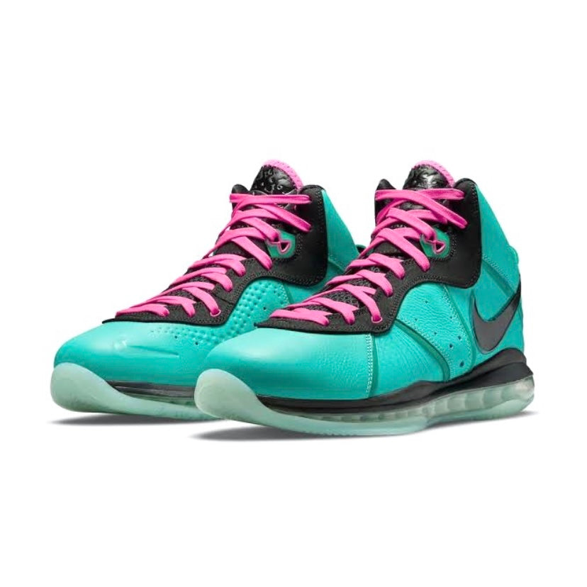 Nike LeBron 8 South Beach 2021 Retro Men's Basketball Shoes - Black/Pink Flash - Limited Edition Sneakers for Sports & Streetwear Fashion