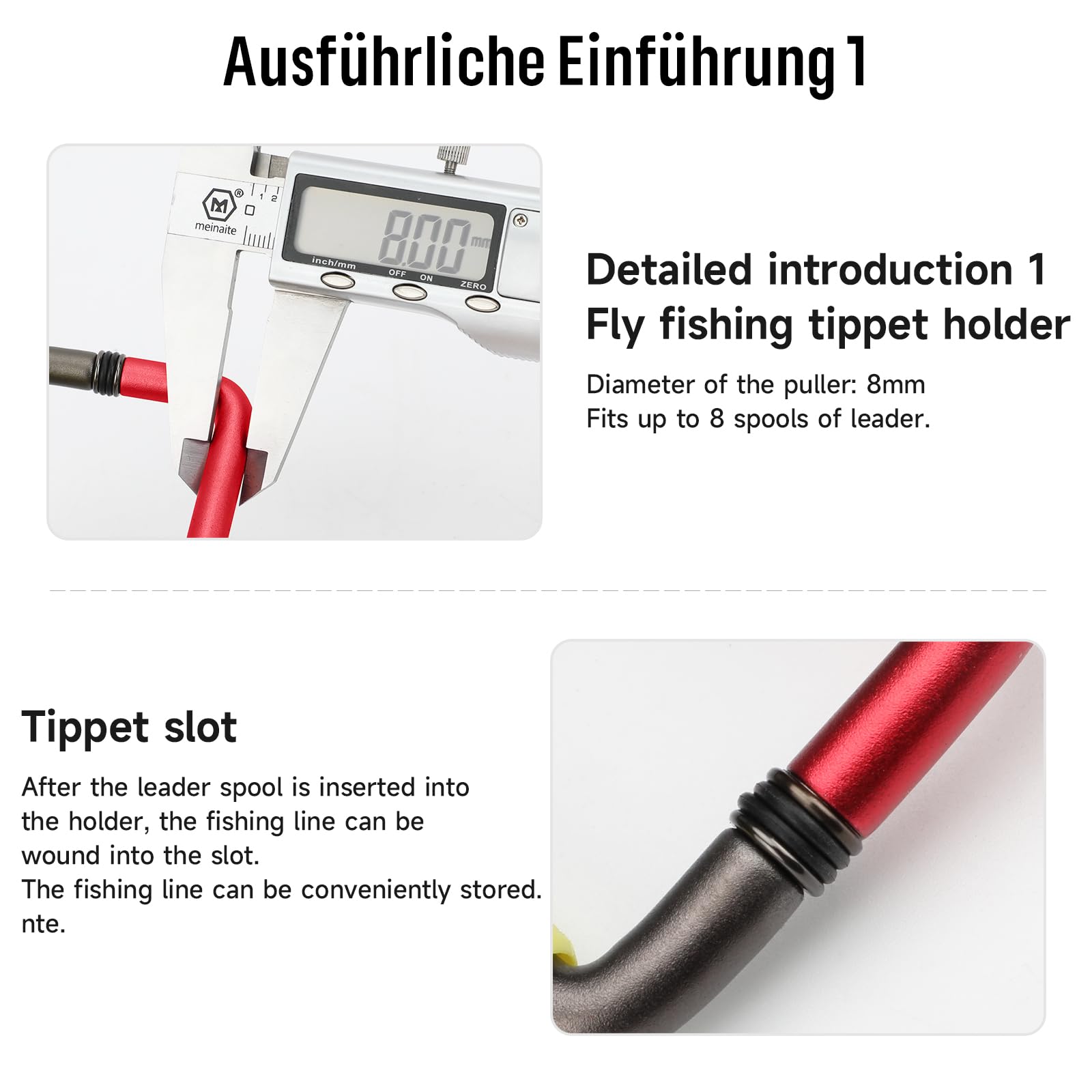 Premium KOMCLUB Fly Fishing Tippet Holder - Dry Fly Organizer Spool with Head Gate for Fly Line Leaders - Perfect for Attaching to Fishing Vests - Ideal for Stream, River & Lake Fly Fishing Adventures