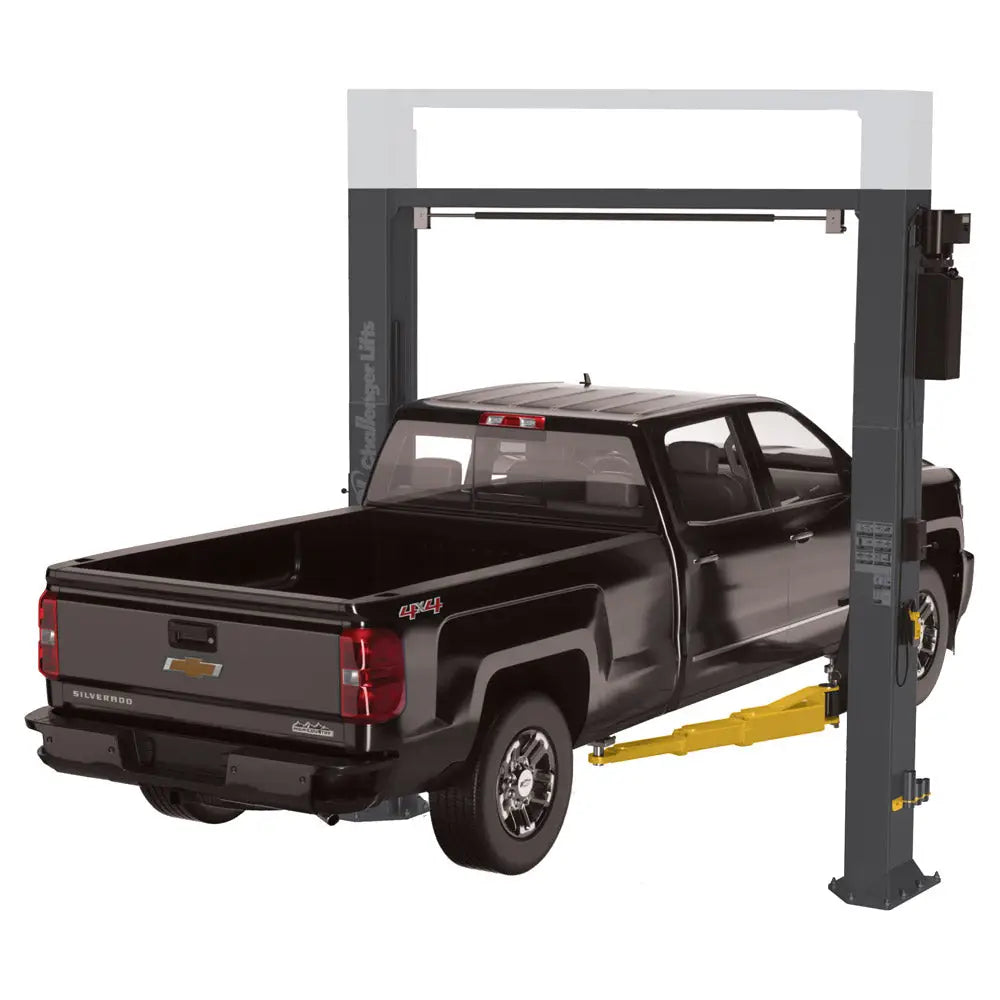 Challenger CL12A LC Low Ceiling Symmetric 2 Post Car Lift - 12,000 lbs Capacity with 3-Stage Arms for Auto Repair Shops & Garages