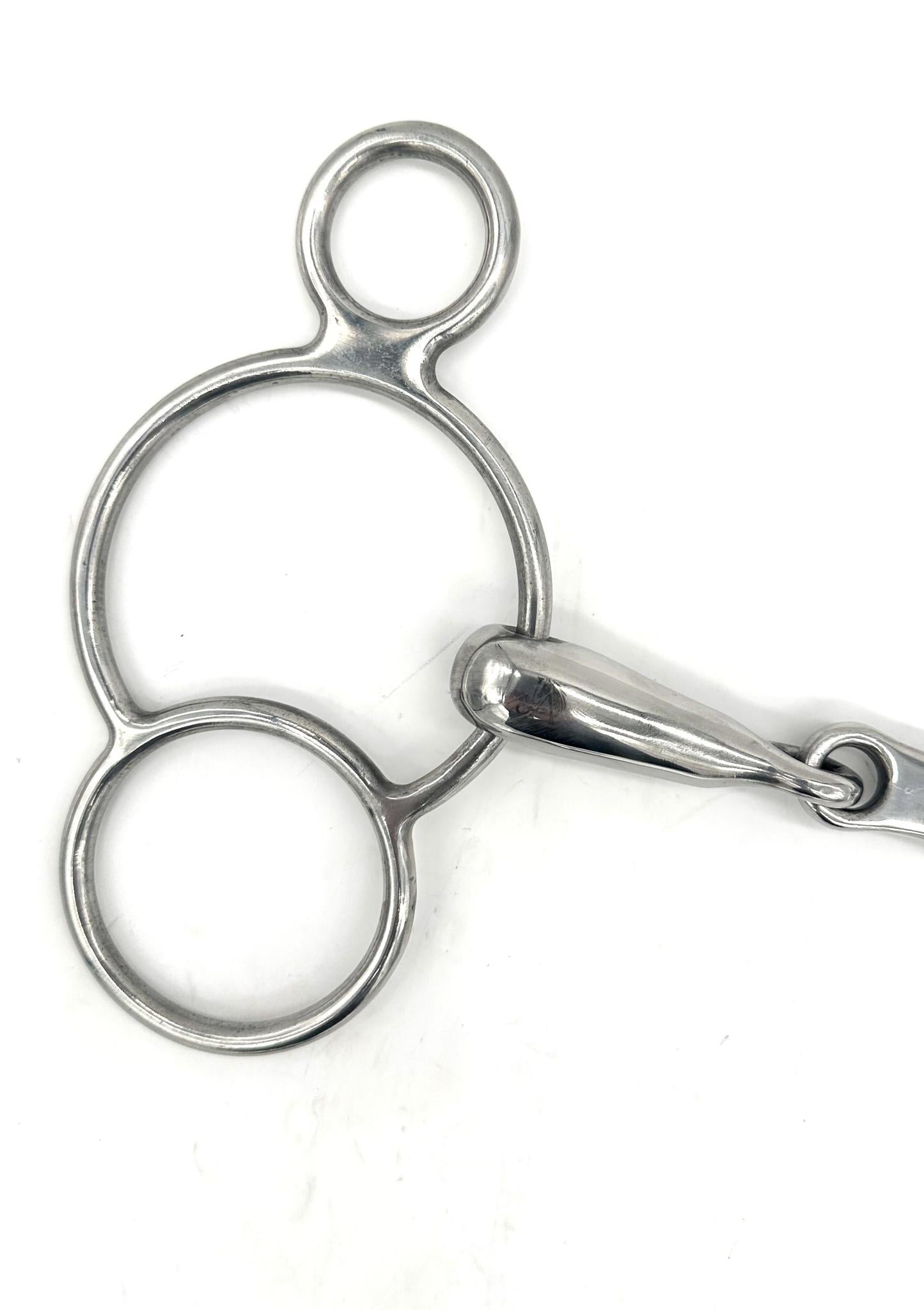 Jake Adams Hollow Mouth French Link 2 Ring Bit for Horses - Comfortable & Durable Equestrian Training Bit for Dressage & Jumping
