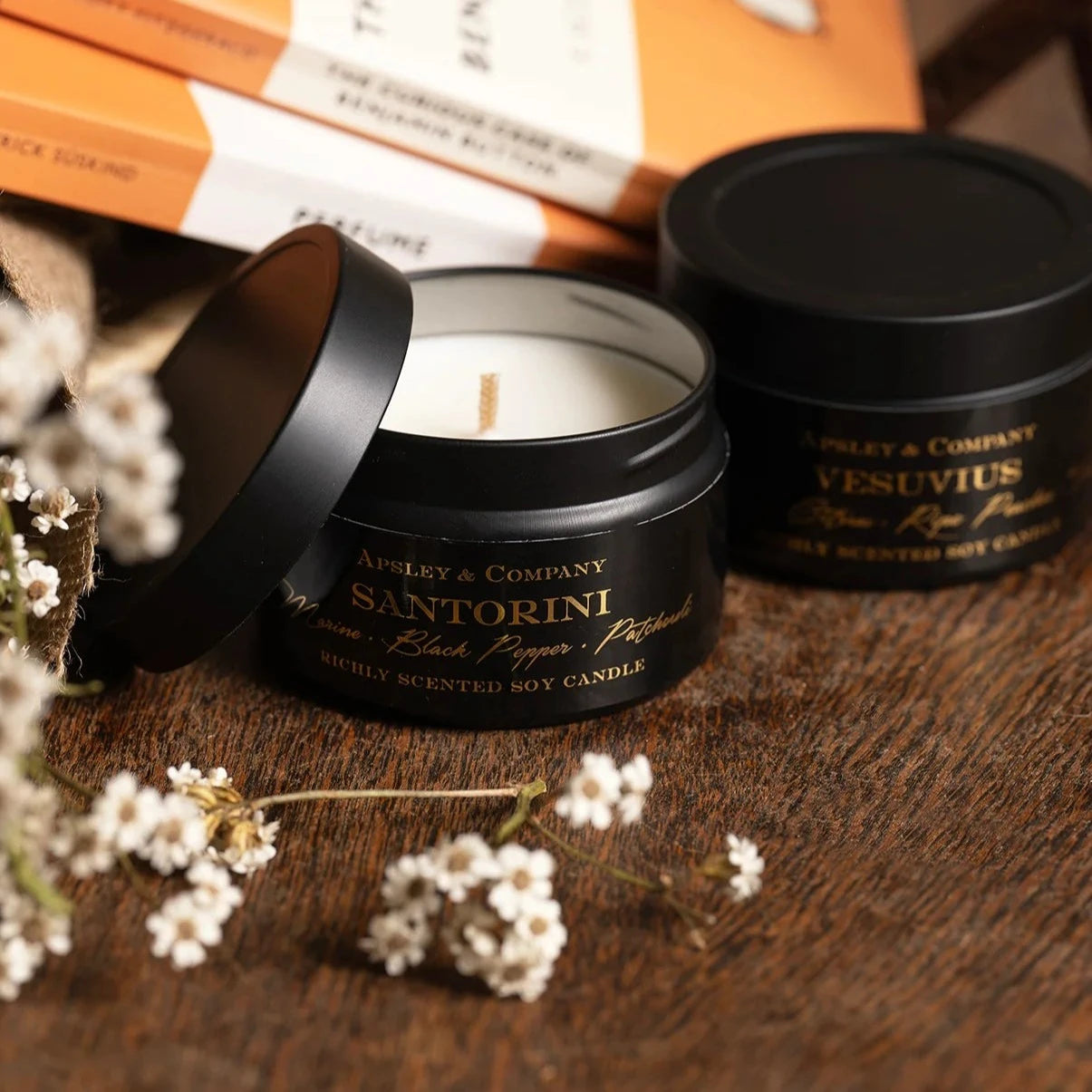 Luxury Tempest Travel Candle 150g by Apsley & Co. - Premium Scented Soy Wax Candle for Home, Spa, Hotel & Romantic Gifts - Perfect for Travel, Relaxation & Aromatherapy