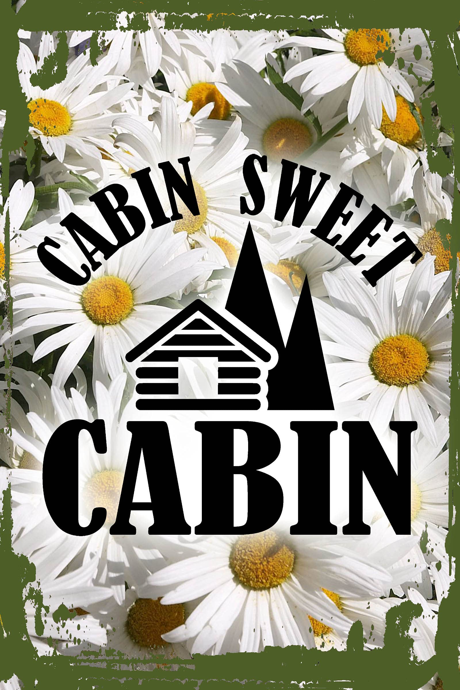Rustic Daisy Flower Wall Art - 8x12 Inch Cabin Decor with Tree Silhouette, Perfect for Lake House, Cottage & Farmhouse Style - Funny Gift for Nature Lovers | Bedroom, Living Room & Entryway Wall Hanging Sign