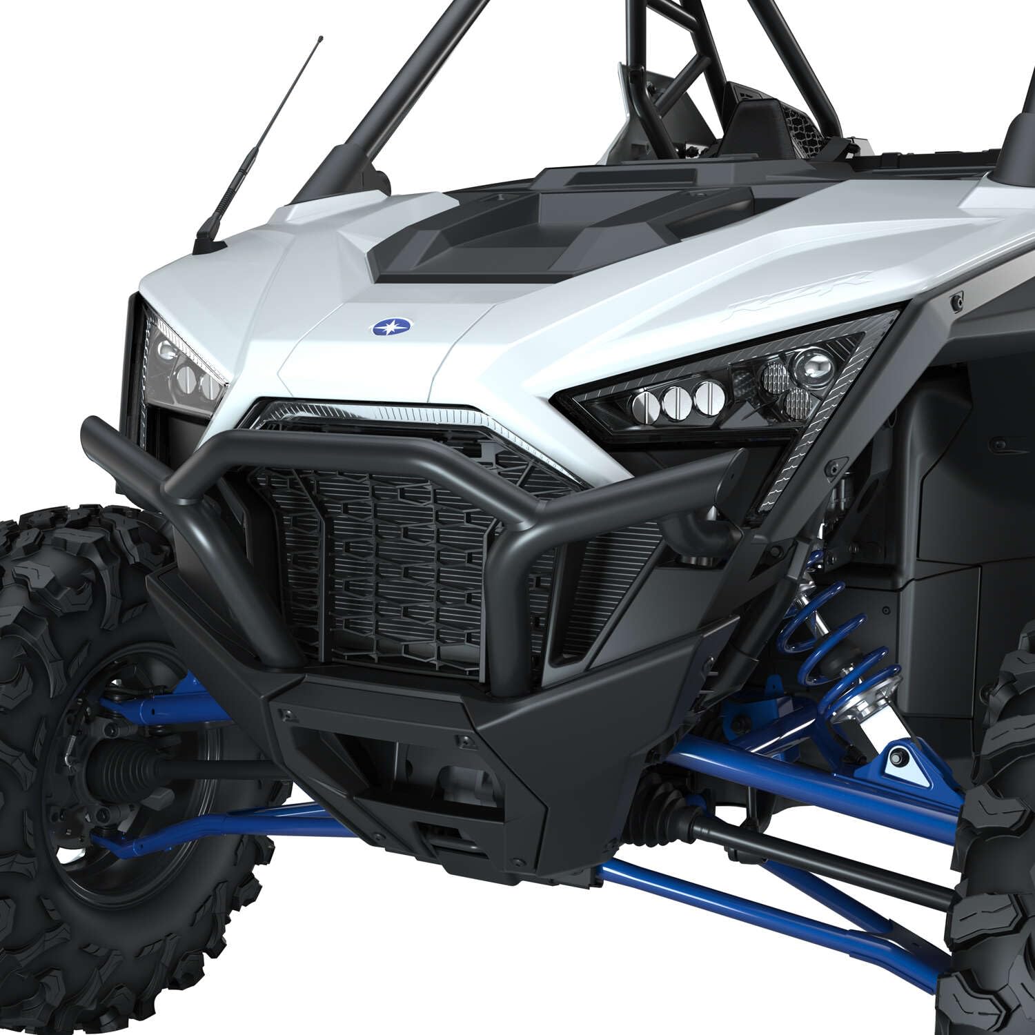Polaris Off-Road Front Low Profile Bumper for RZR, Ranger & General - Heavy Duty Steel Protection for Trail Riding & Mudding Adventures