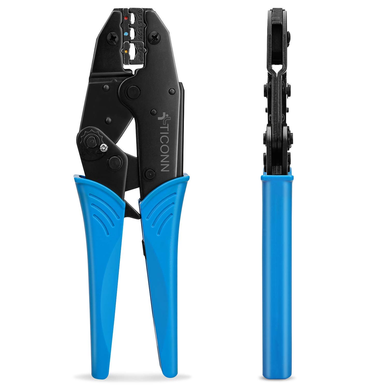 TICONN Ratcheting Crimping Tool Kit with 200PCS 22-18 AWG Heat Shrink Butt Connectors - Professional Electrical Wire Terminals for Automotive, Marine & Home Wiring Projects