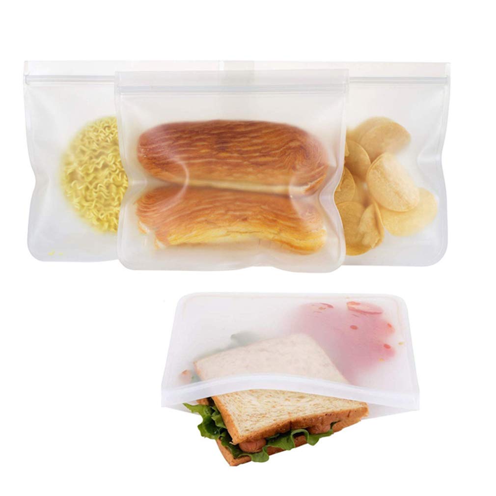 Reusable 1/2 Gallon Freezer Bags - 10 Pack Heavy Duty Food Storage Bags for Vegetables, Meat, Snacks & Sandwich (10.2x7.87 Inch) | Perfect for Meal Prep, Sous Vide & Freezer Organization