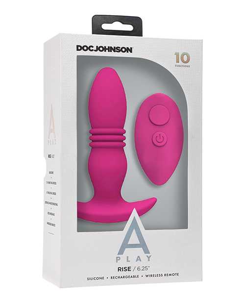 Premium Rechargeable Silicone Anal Plug with Remote Control - Pink | Waterproof & Body-Safe for Couples Play, Solo Use & BDSM Exploration