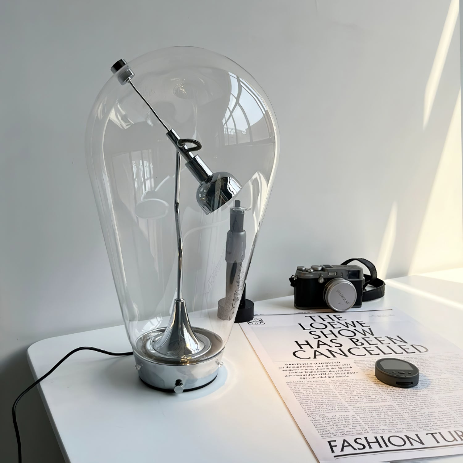 Modern LED Blow Table Lamp - Adjustable Brightness, USB Charging, Touch Control - Perfect for Bedroom, Living Room, Office & Study Desk Lighting