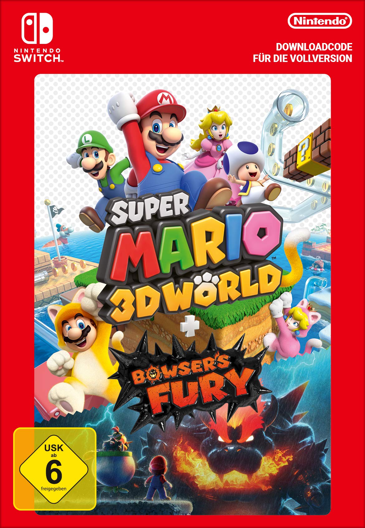 Super Mario 3D World + Bowser's Fury Standard Edition - Nintendo Switch Digital Download Code | Fun Family Adventure Game for Kids & Adults | Perfect for Party Play & Solo Gaming