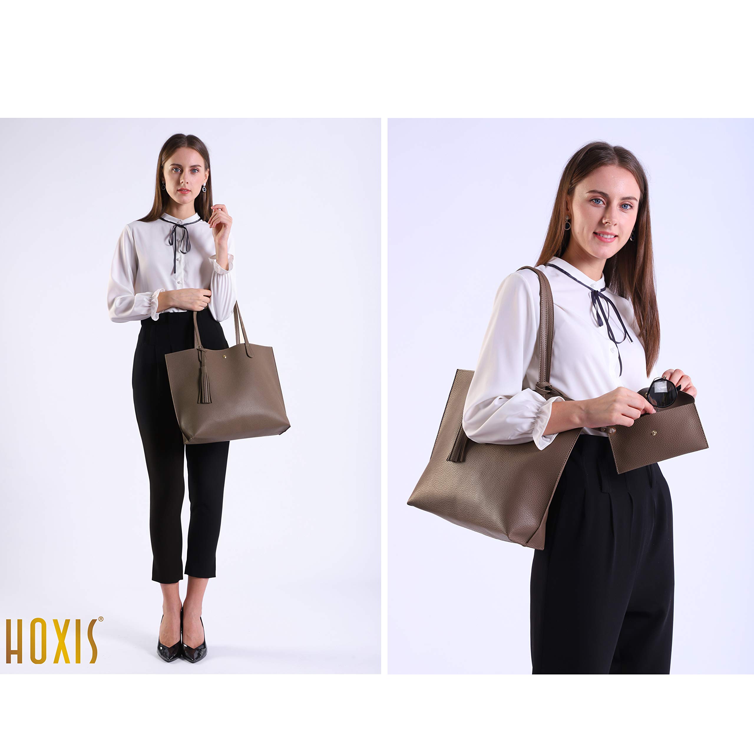 Stylish Minimalist Pebbled Faux Leather Tote Bag for Women - Perfect for Work, Travel & Everyday Use
