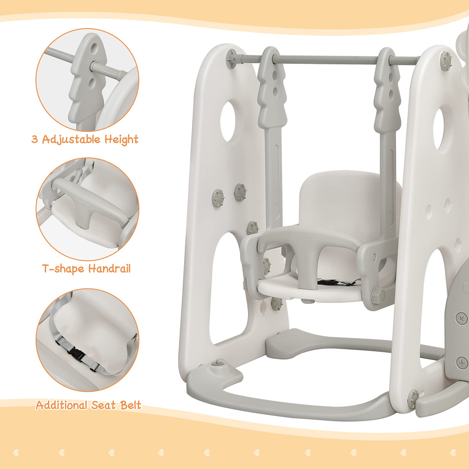 **Costzon 6-in-1 Toddler Slide & Swing Set – Large Kids Climber Playset with Basketball Hoop, Soccer Goal & Golf Hole – Indoor & Outdoor Backyard Playground for Ages 2-12 – Perfect Birthday & Holiday Gift**    *(Great for Backyards, Parks, Daycares & Playrooms – Encourages Active Play & Motor Skills Development!)*