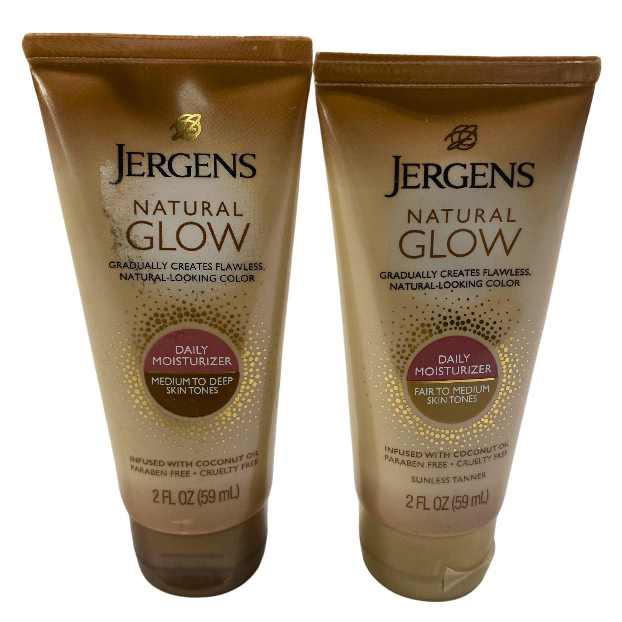 Jergens Natural Glow Daily Moisturizer - Self Tanner & Hydrating Lotion for Gradual Tan - 2 fl oz (67 Pack Bulk) - Perfect for Sunless Tanning at Home, Travel & Everyday Use