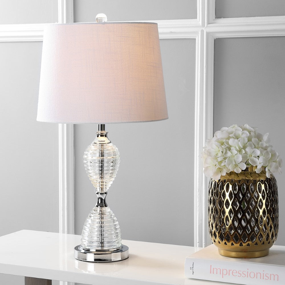 Aubrey 24 Crystal LED Table Lamp - Modern Decorative Lighting for Living Room, Bedroom & Office - Dimmable Touch Control Nightstand Lamp