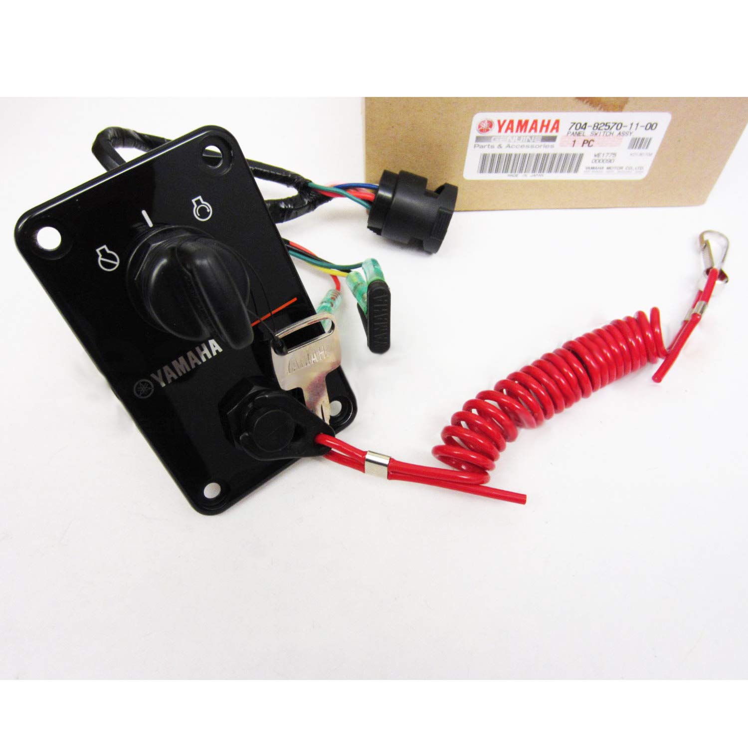 Yamaha OEM Single Key Switch Panel 704-82570-13-00 - Replacement Part for Yamaha Outboard Motors - Perfect for Marine & Boating Repairs
