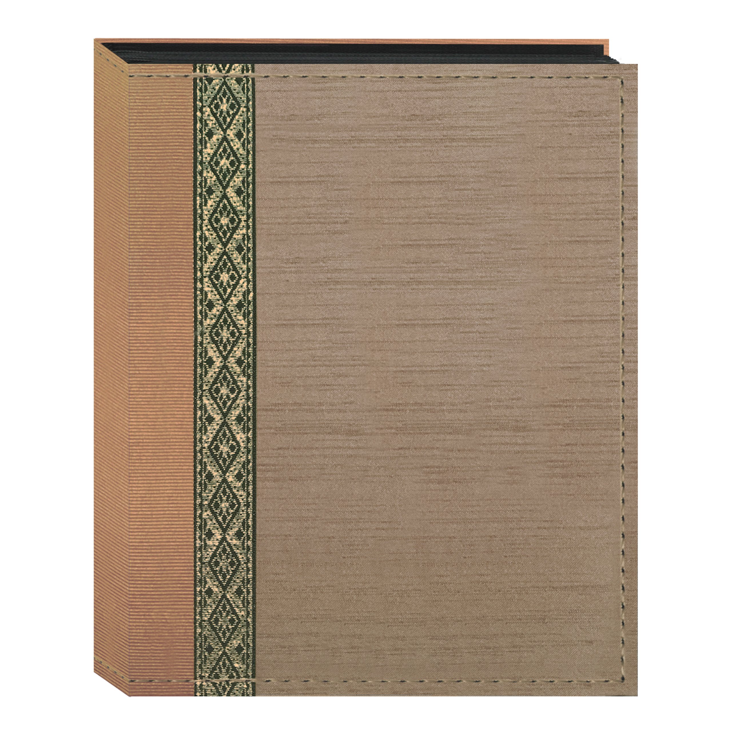 Premium Fabric Ribbon Cover Photo Album - Holds 100 4x6 Photos, Tan - Perfect for Wedding, Baby, Family & Travel Memories Preservation