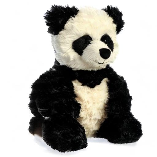 Aurora® Snuggly Tubbie Wubbies™ 12 Inch Black Panda Stuffed Animal - Soft Plush Toy for Kids, Comforting Companion for Sleep & Anxiety Relief - Perfect for Cuddling, Nursery Decor, and Imaginative Play