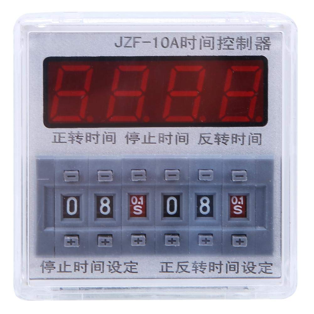 Berm JZF-10A Digital Timer Relay Controller - LCD Display, 0.1S-99H Adjustable Timing, 12V AC/DC Motor CW/CCW Control Switch - Perfect for Industrial Automation, Home Appliances, and DIY Electronics Projects