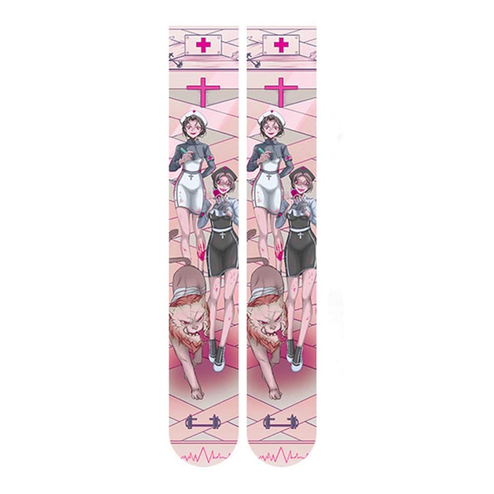 My Sky Knee High Socks - 3D Printed Long Stockings for Cosplay, Anime, Fashion & Costume - Perfect for Halloween, Lolita Outfits & Kawaii Style