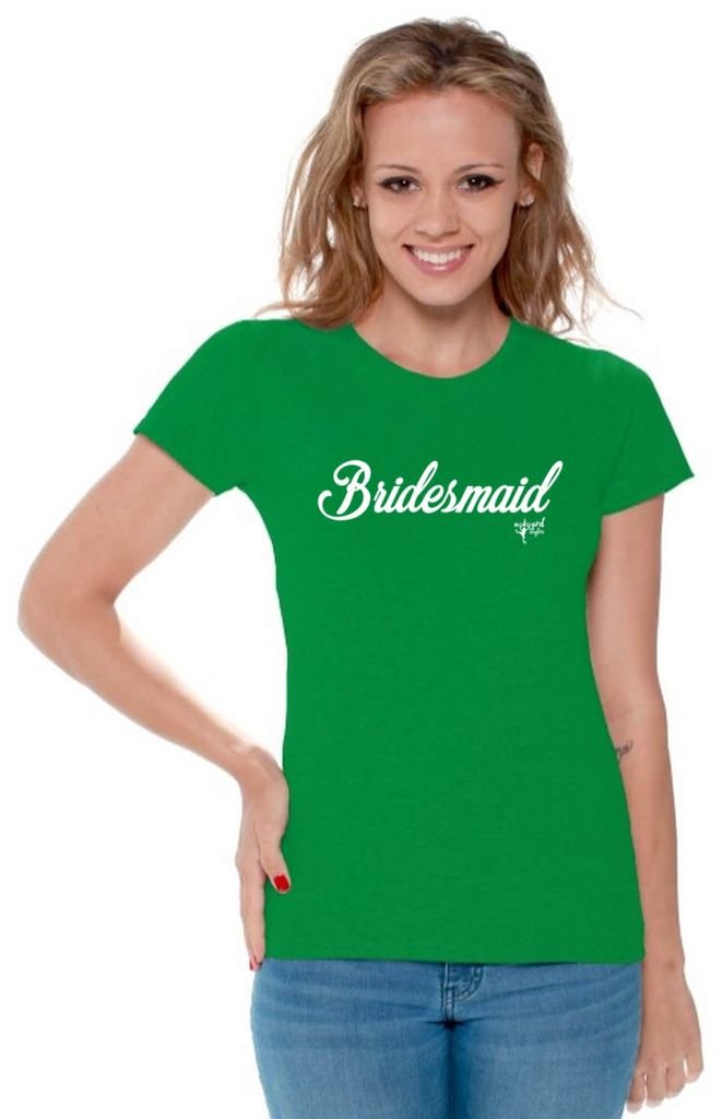 Awkwardstyles Women's White Bridesmaid T-Shirt - Comfortable Wedding Party Tee with Free Bookmark - Perfect for Bachelorette Parties, Bridal Showers & Rehearsal Dinners