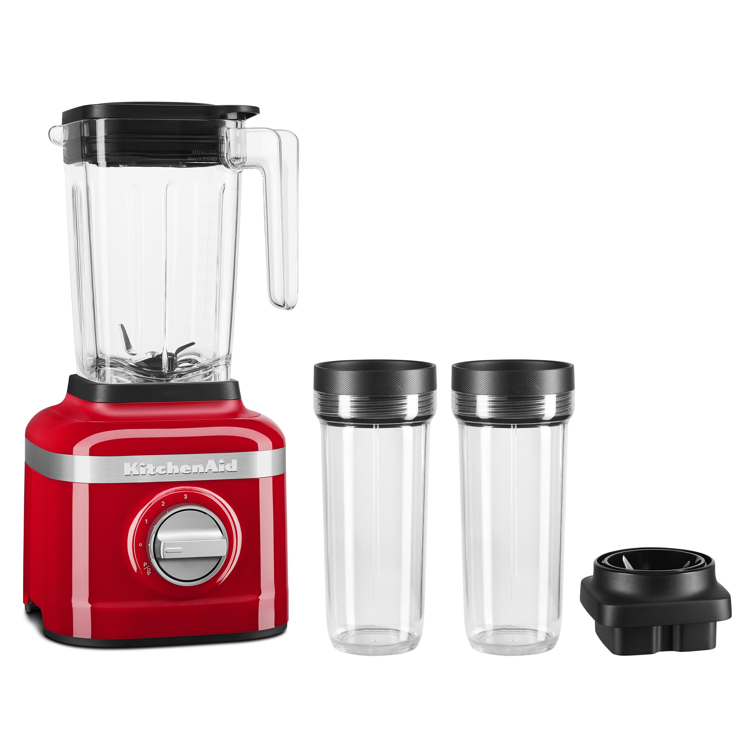 KitchenAid K150 3-Speed Ice Crushing Blender with 2 Personal Blender Jars - KSB1332PA | Powerful Countertop Blender for Smoothies, Shakes & Frozen Drinks | Perfect for Home Kitchen & Small Restaurants
