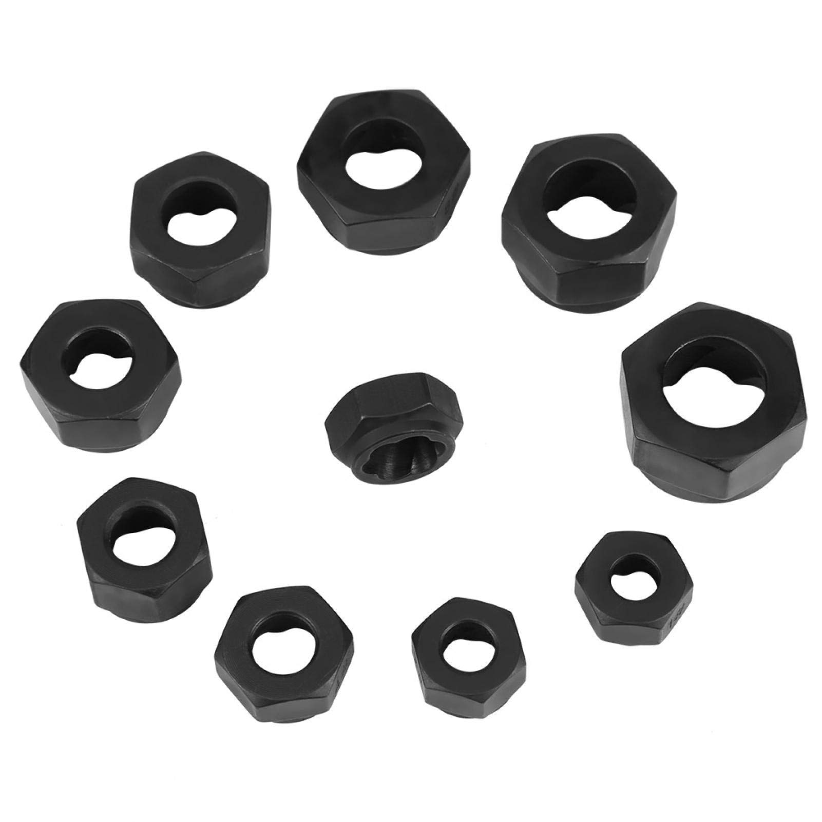 10 Pcs Impact Bolt Nut Removal Extractor Socket Tool Set - Damaged/Frozen/Rusted Bolt & Nut Remover with Storage Case - Ideal for Automotive Repair, Machinery Maintenance & DIY Projects