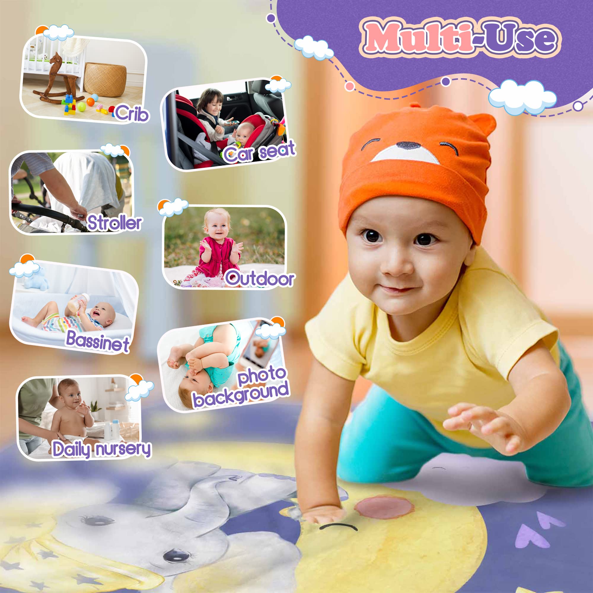 Personalized Elephant Theme Baby Blanket - Super Soft 30