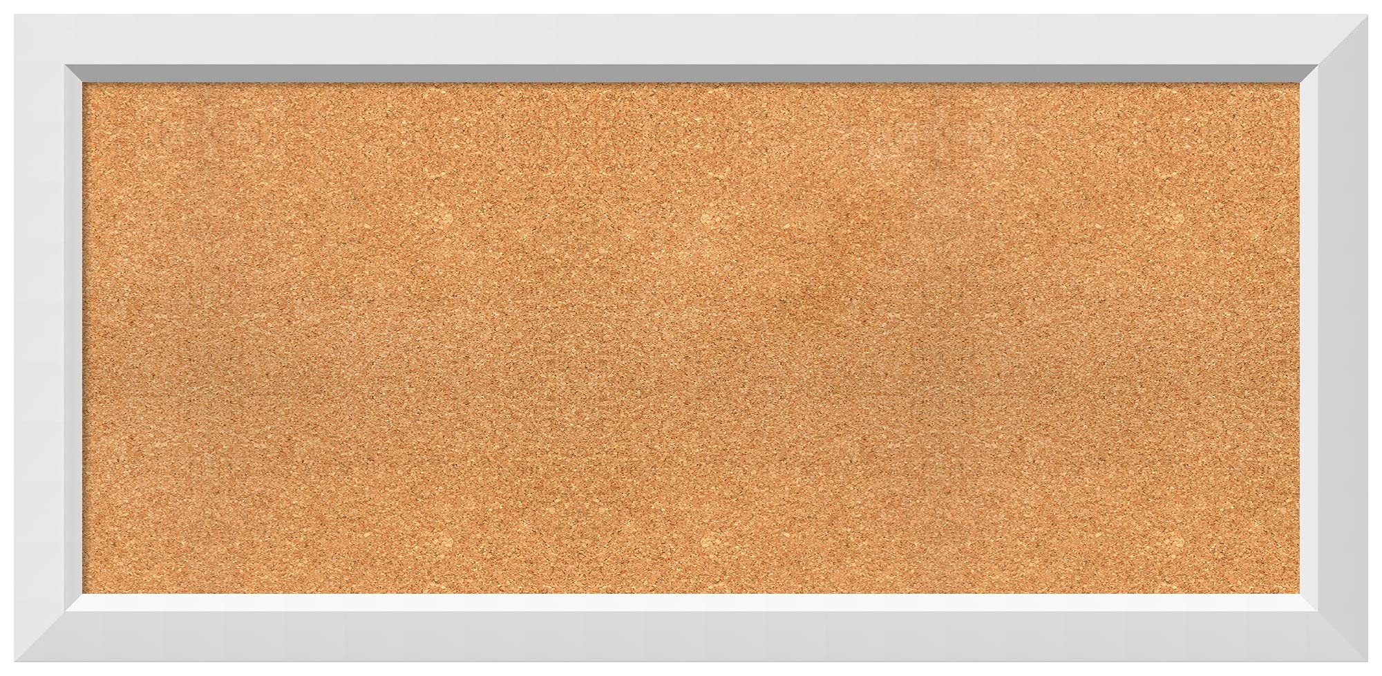 Natural Custom Cork Bulletin Board (46x22 Inches) - Blanco White Wood Frame, Multiple Size Options - Oversized Pin Board & Organization Board for Office, Home, or Classroom Decor