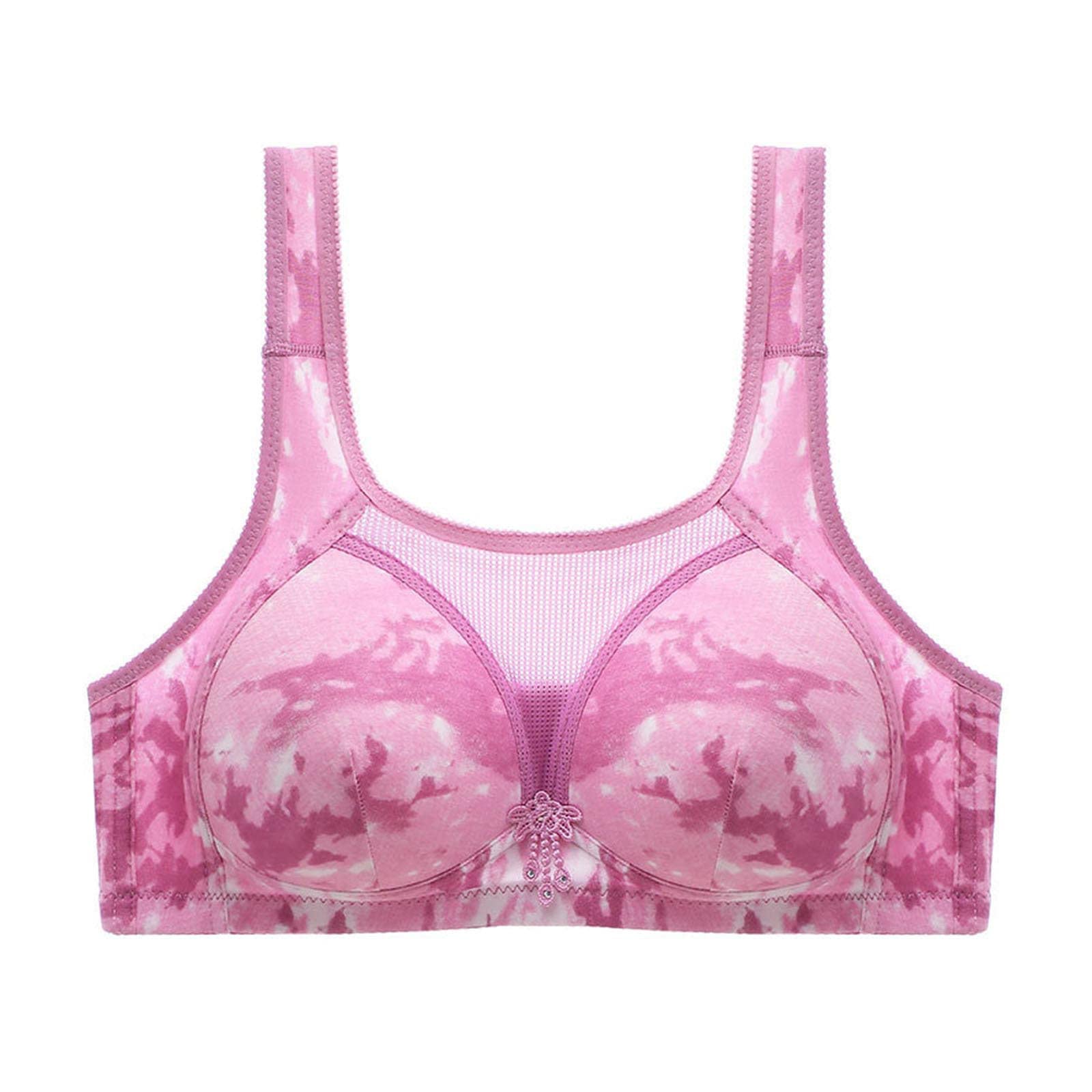 Oplxuo Women's Petite Plus Size Sports Bra - Wireless, Seamless, Breathable Tie-Dye Yoga Bra with Back Buckle for Everyday Wear | Perfect for Gym, Running, Workout & Lounge