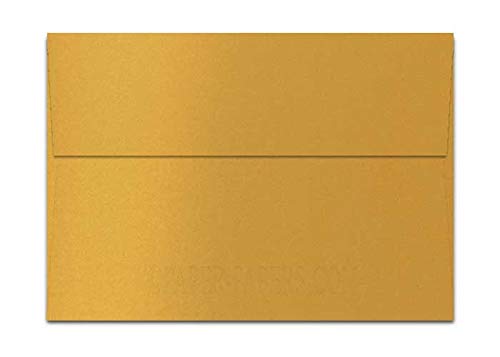 Stardream Metallic A7 Envelopes 5.25 x 7.25 Inches - Premium Fine Gold - Pack of 250 - Perfect for Wedding Invitations, Greeting Cards & Business Correspondence