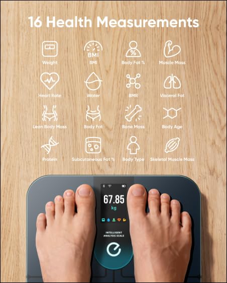 eufy by Anker Smart Scale P3 - Digital Bluetooth & WiFi Bathroom Scale with 3D Body Analysis, BMI, Body Fat & Muscle Mass - FSA/HSA Eligible Weight Tracker for Home Fitness & Health Monitoring | Perfect for Weight Loss Journeys, Gym Enthusiasts & Family Health Tracking