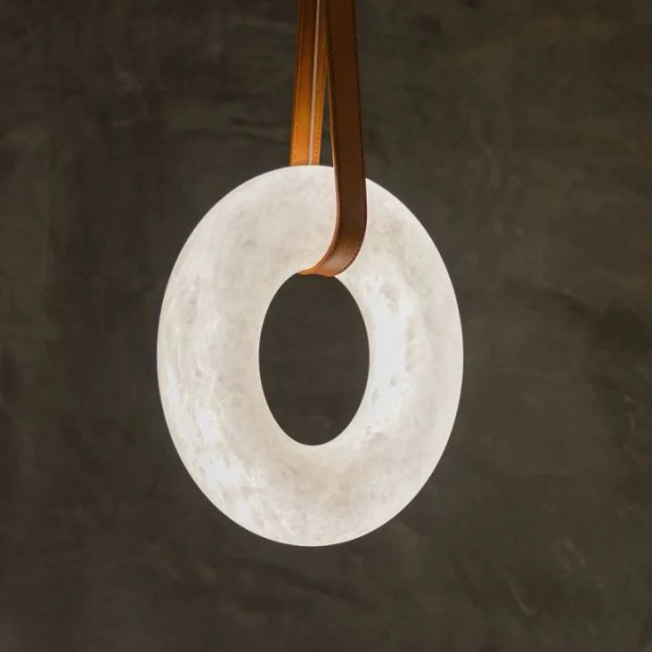 Alabaster Halo Light - Modern LED Ceiling Fixture with Dimmable Warm White Light for Living Room, Bedroom & Dining Room - Perfect for Home Decor and Ambient Lighting