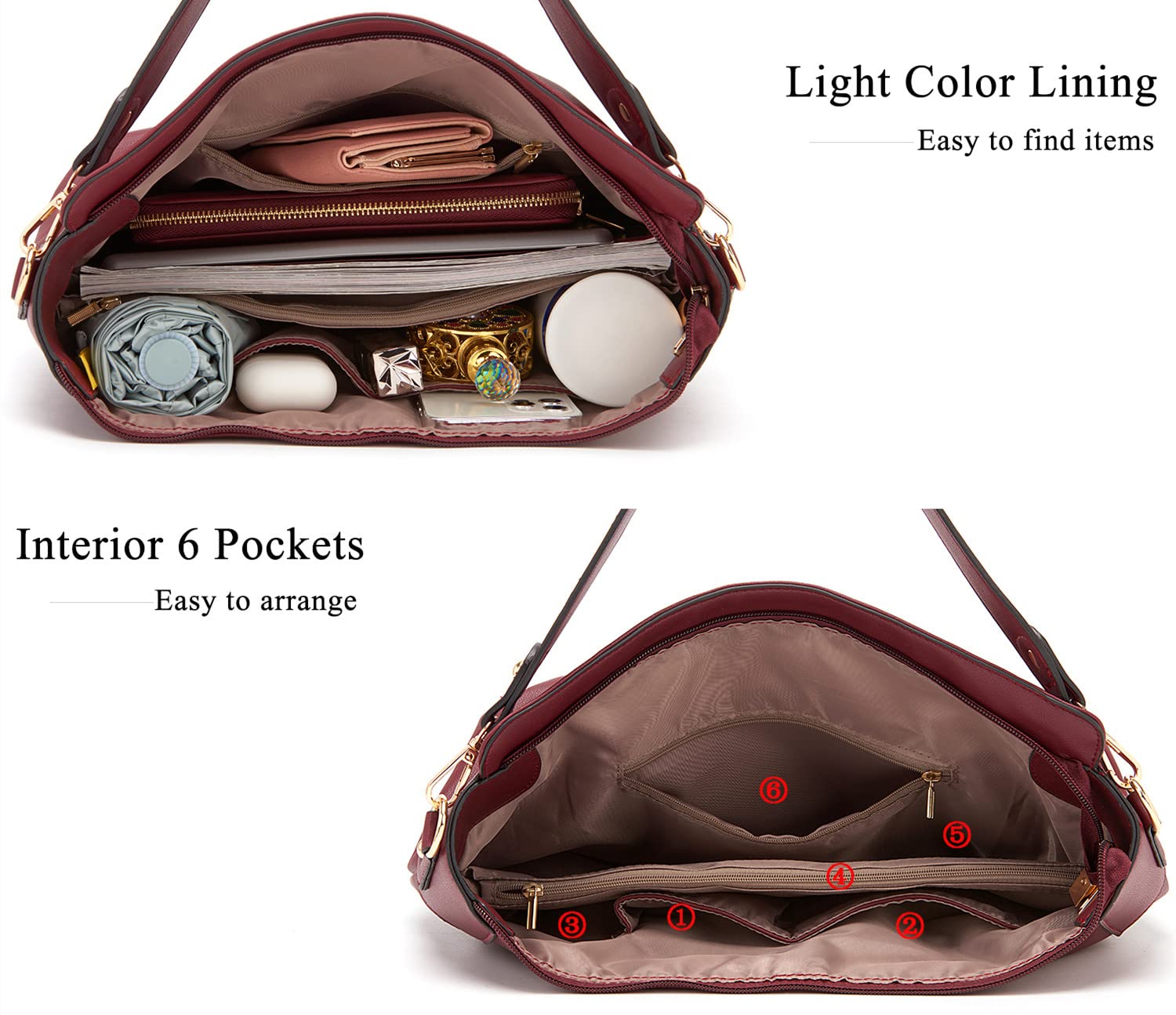 Stylish Large Crossbody Bags for Women - Fashion Shoulder Handbag Purse with Wallet Set, Tote Hobo Purses | Perfect for Work, Travel & Everyday Use