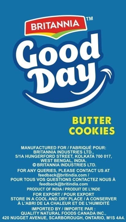 Britannia Good Day Butter Cookies 21.2oz - Breakfast & Tea Time Snacks for Family Sharing