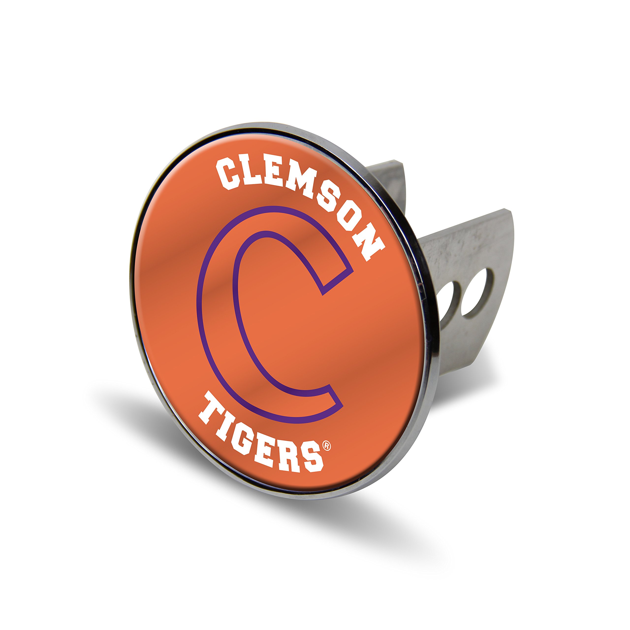 NCAA Clemson Tigers Laser Cut Metal Hitch Cover - Large Silver Hitch Cover for Trucks & SUVs - Perfect for Tailgating & Game Day