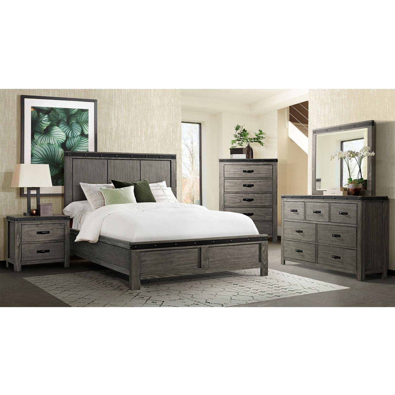 Picket House Furnishings Montauk 2-Drawer Nightstand - Solid Wood Bedside Table with Storage for Bedroom, Living Room & Guest Room - Perfect for Small Spaces & Home Decor