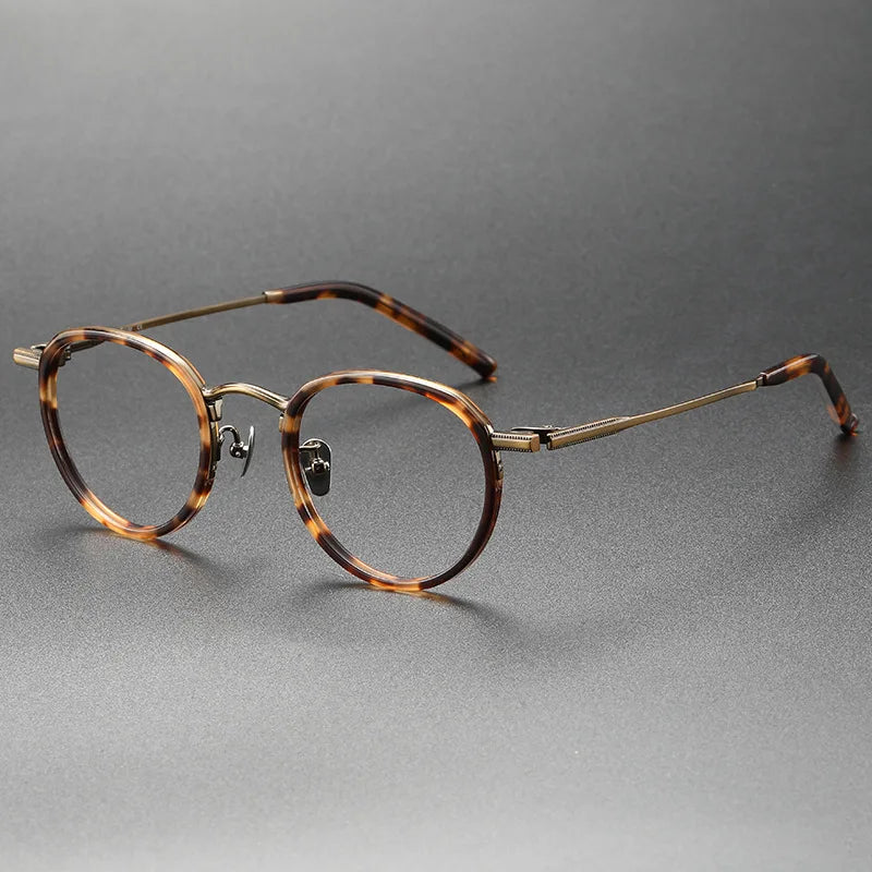 Stylish Aimee Unisex Full Rim Oval Titanium Acetate Eyeglasses Frame 1343 - Lightweight & Durable for Work, Reading & Everyday Wear